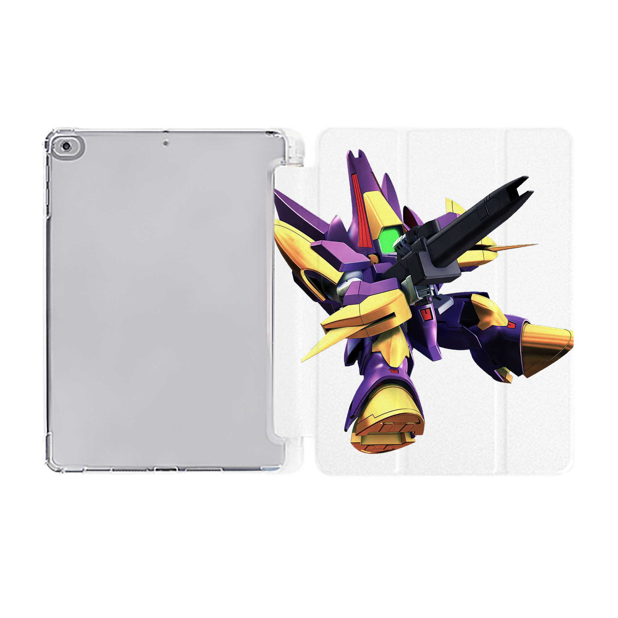 （画像用） 機動戦士ガンダム Mobile Suit Gundam IPad ケース ペン収納付き 三つ折りスタンド PUレザー×シリコン 対応機種9.5/10.5/10.9インチ